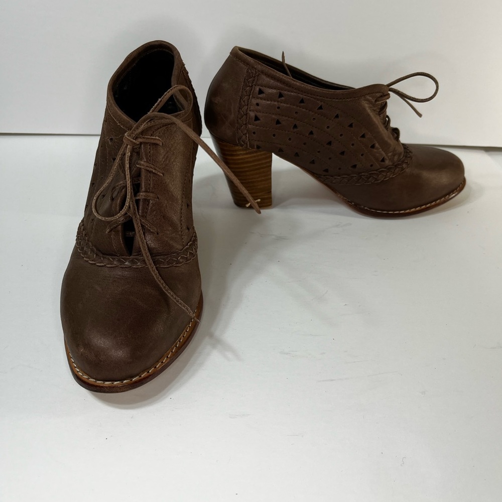 Bali Elf Breeze Lace Oxford Heels Vintage Brown 39